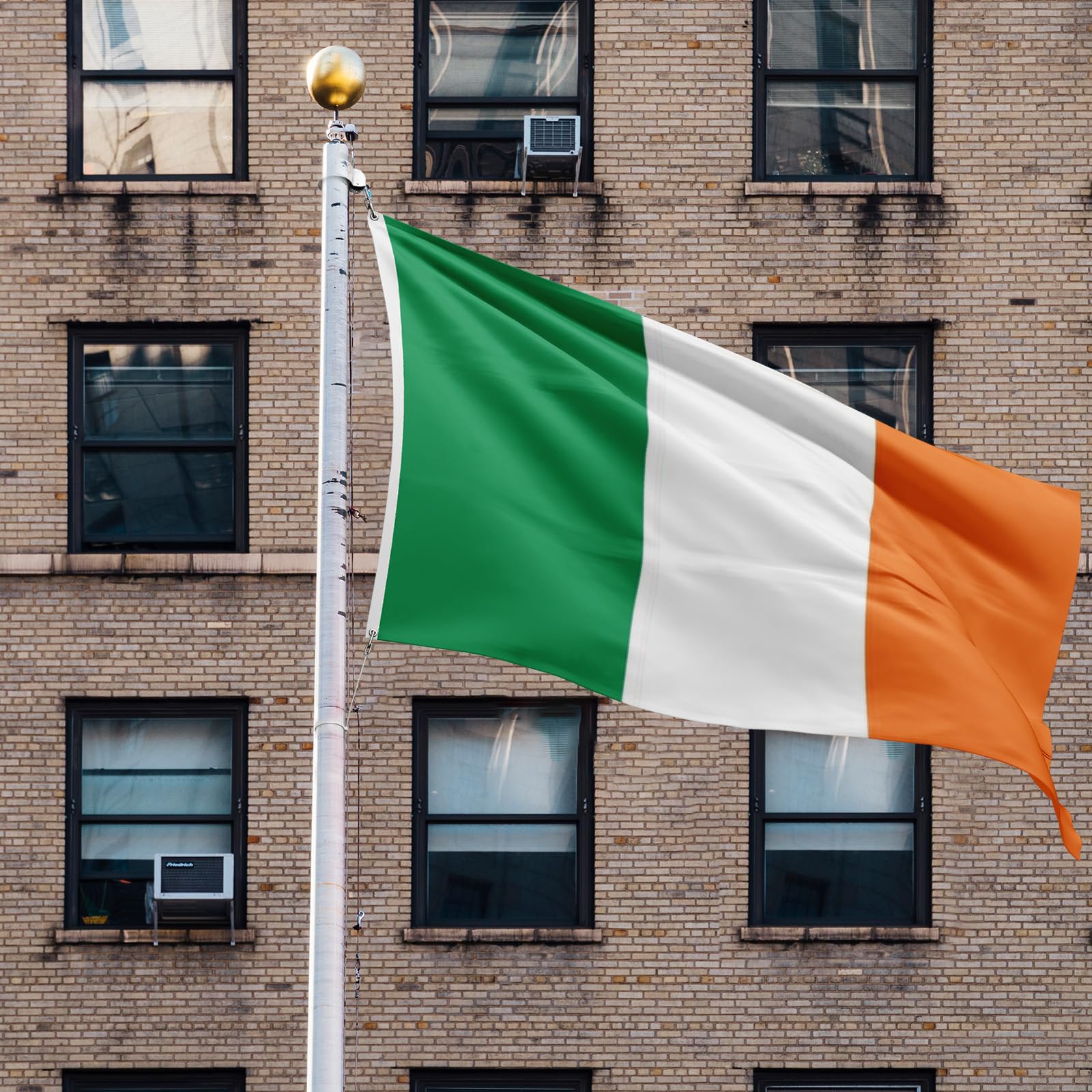 ASUNO double-sided Ireland flag, bright color visible from both sides