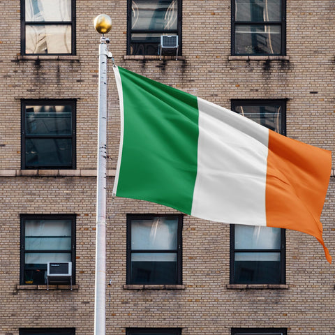 ASUNO double-sided Ireland flag, bright color visible from both sides