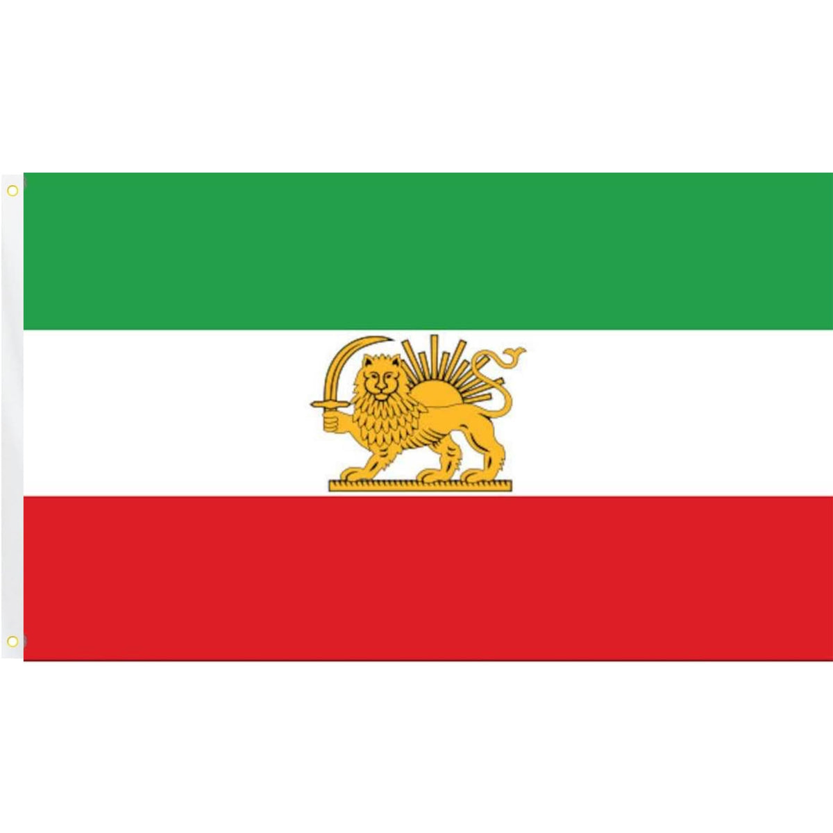 ASVP Shop Iran Old Persia Flag 3x5 display with lion and sun emblem
