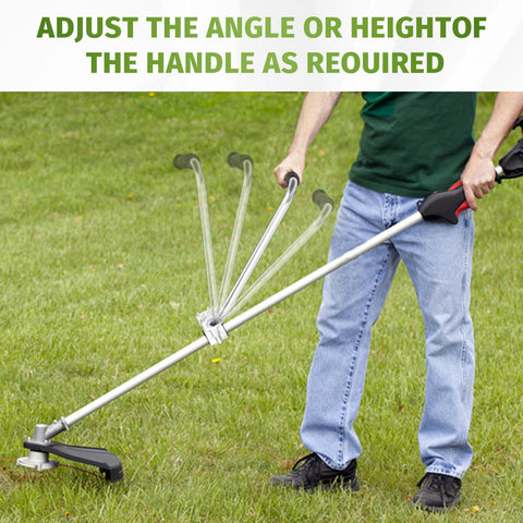 Asxevn weed eater extension handle in use for better control