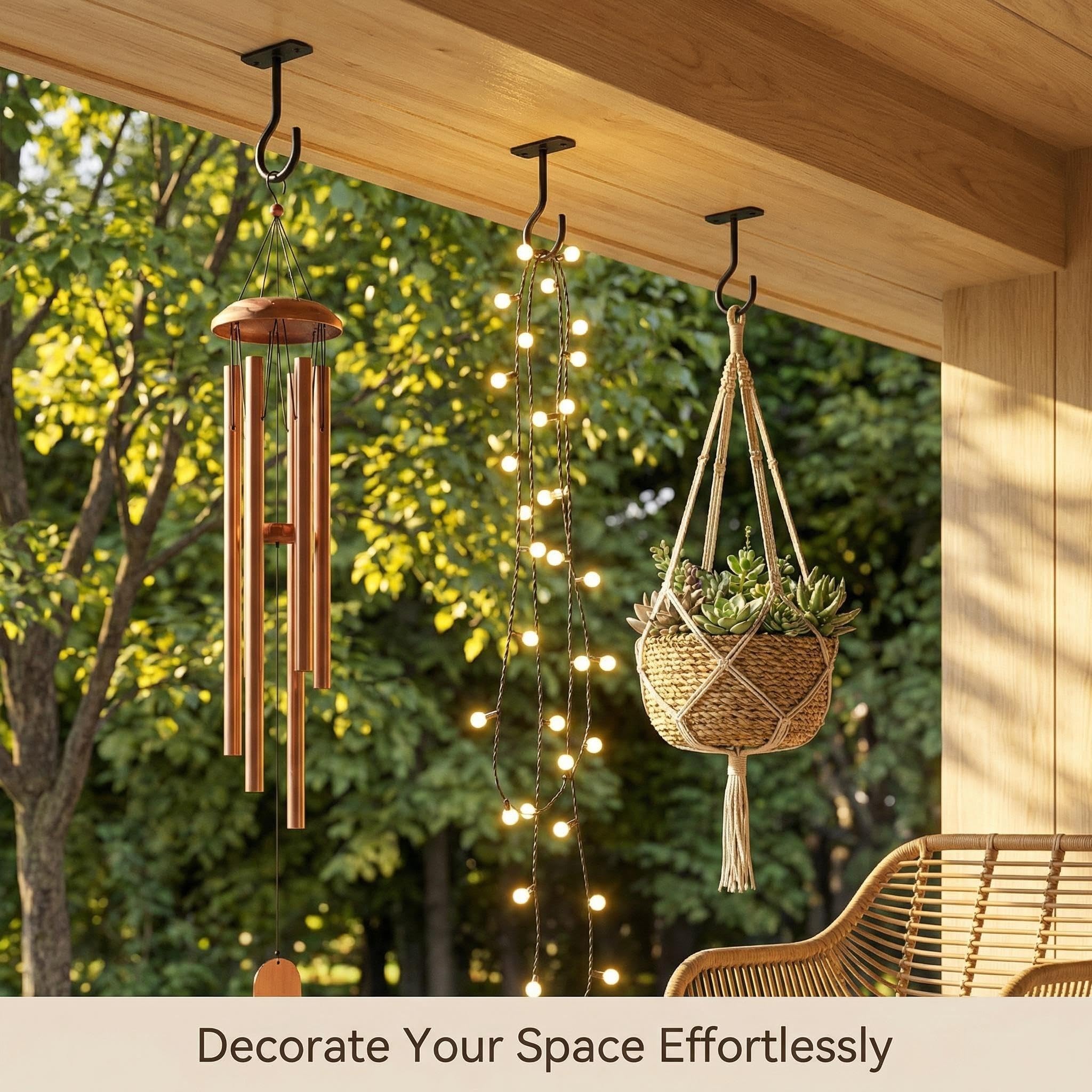 ASZUNE hooks demonstrating 50 lb load capacity for heavy decor.