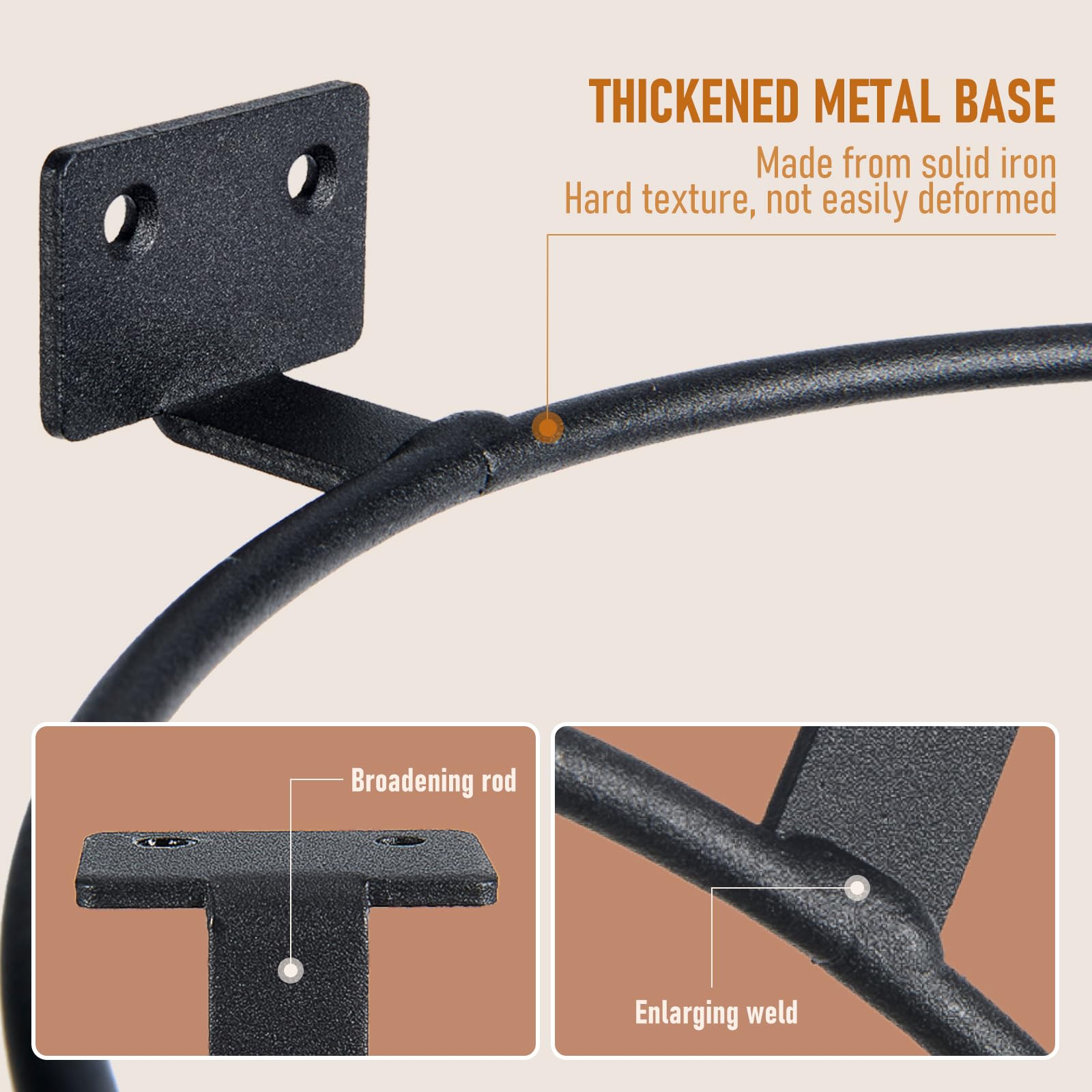 ASZUNE anti-rust coating protects the wall mount from weather exposure.