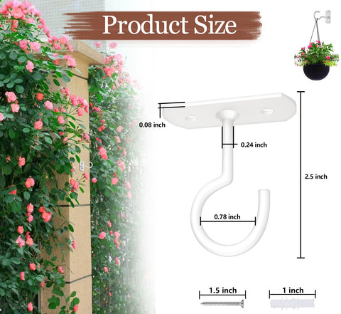 ASZUNE ceiling hook close-up in white shows durable metal design for long-lasting use.