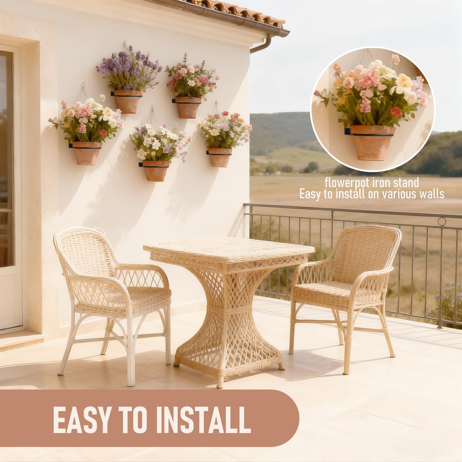 ASZUNE indoor-outdoor vertical garden setup creates a compact plant display on walls.
