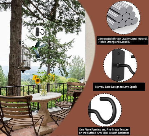 ASZUNE narrow-base ceiling hook saves space while keeping pots secure