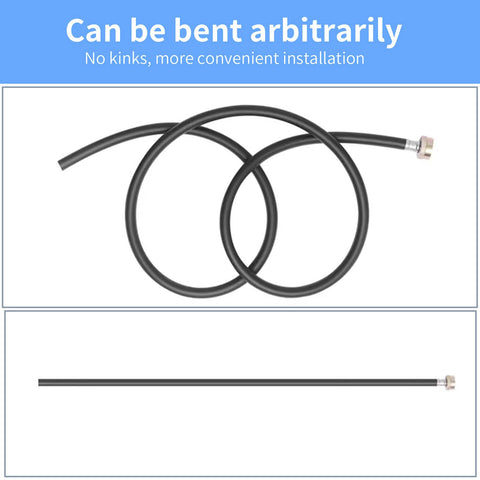 atadbtae dehumidifier hose five feet long for flexible placement.