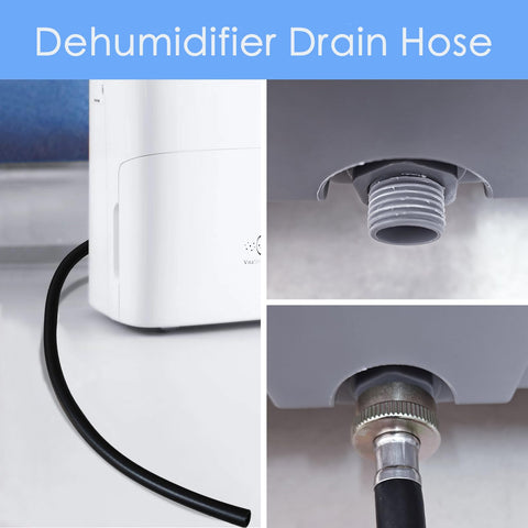 atadbtae dehumidifier hose no-kink design for easy setup.