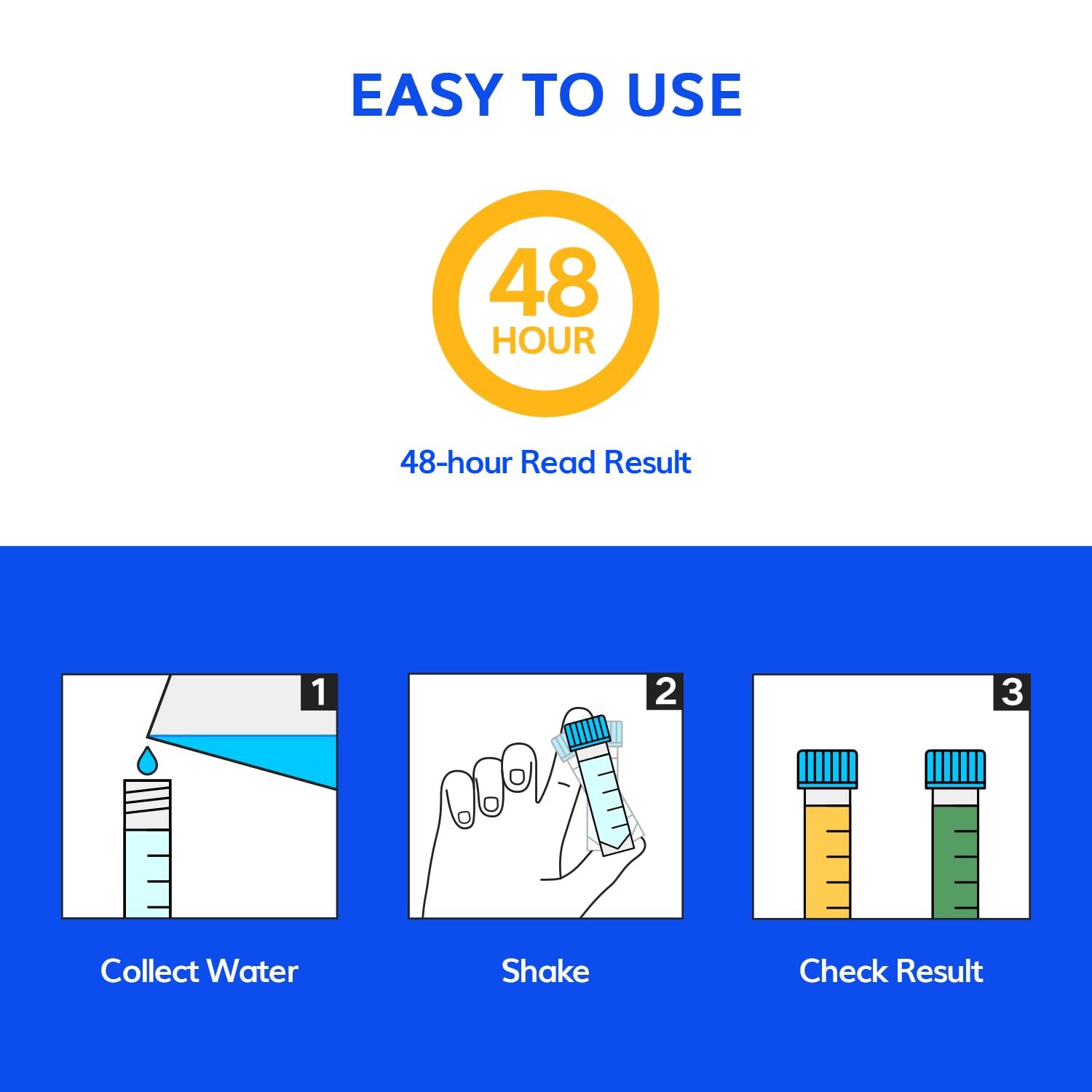 ATAKIT AquaDx color-readout compares yellow and green results