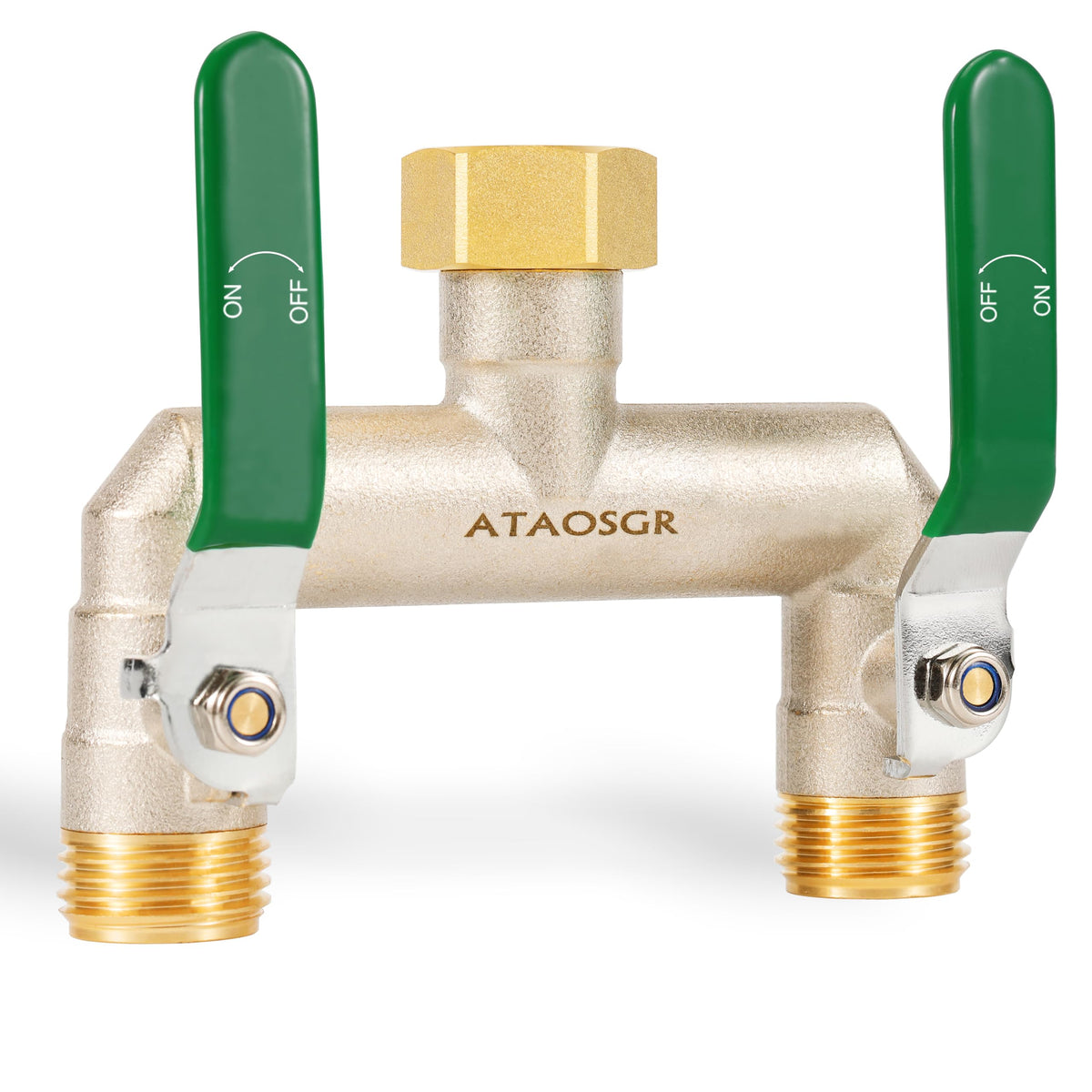 ATAOSGR garden hose splitter 2-way with high flow for quick watering.