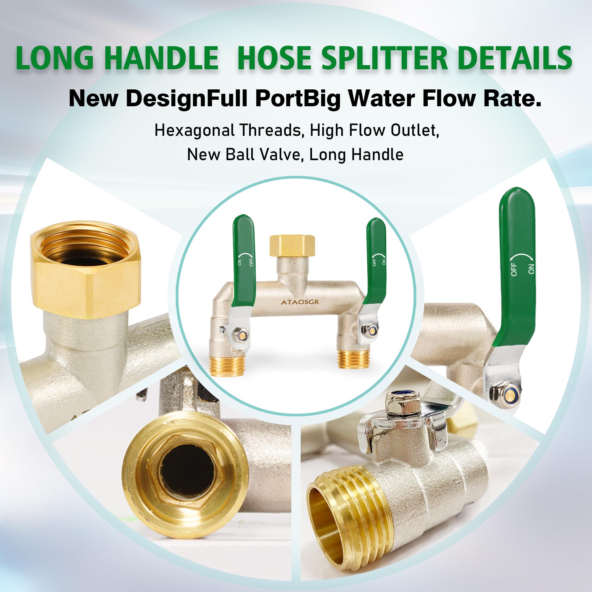 ATAOSGR independent shutoff valves provide precise flow on each outlet.