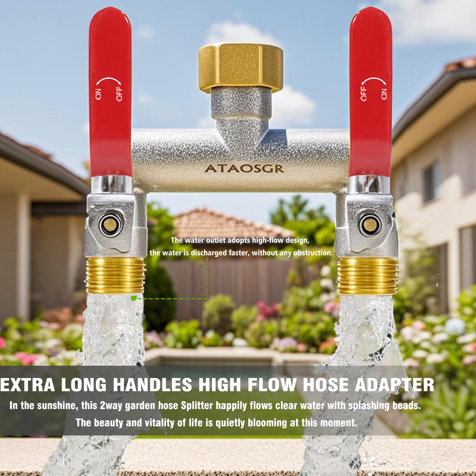 ATAOSGR two-valve manifold supports timers and two hoses.