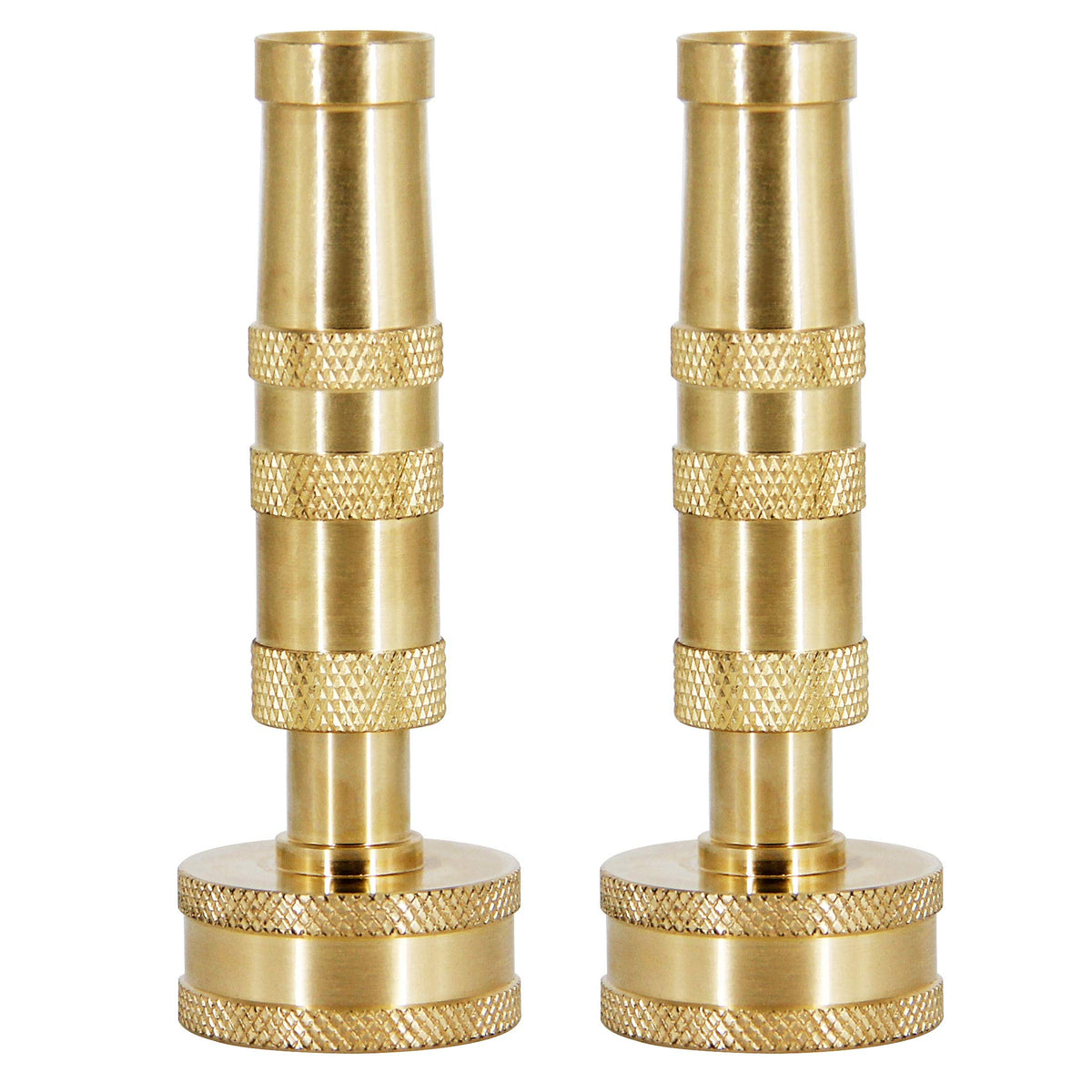 ATDAWN brass hose nozzle front view highlighting durable construction for steady watering.