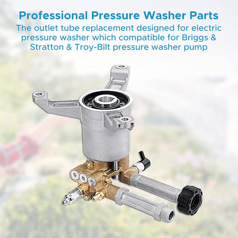 ATESMO outlet tube replacement 190634GS for Troy-Bilt pumps with corrosion-resistant aluminum body