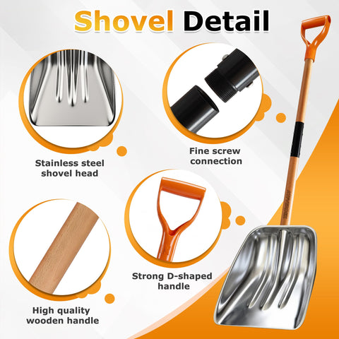 ATFVERDEX scoop shovel with D-shaped handle for secure grip
