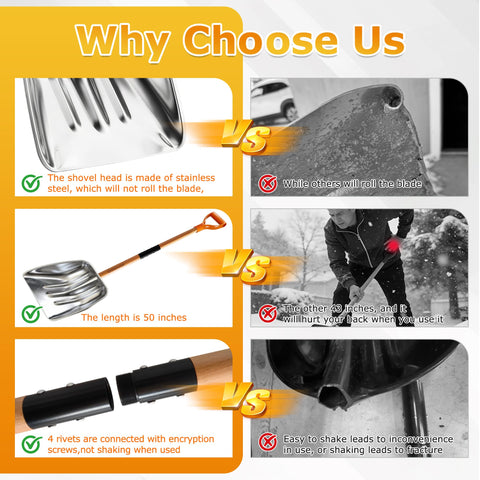 ATFVERDEX scoop shovel clears driveways and yards efficiently
