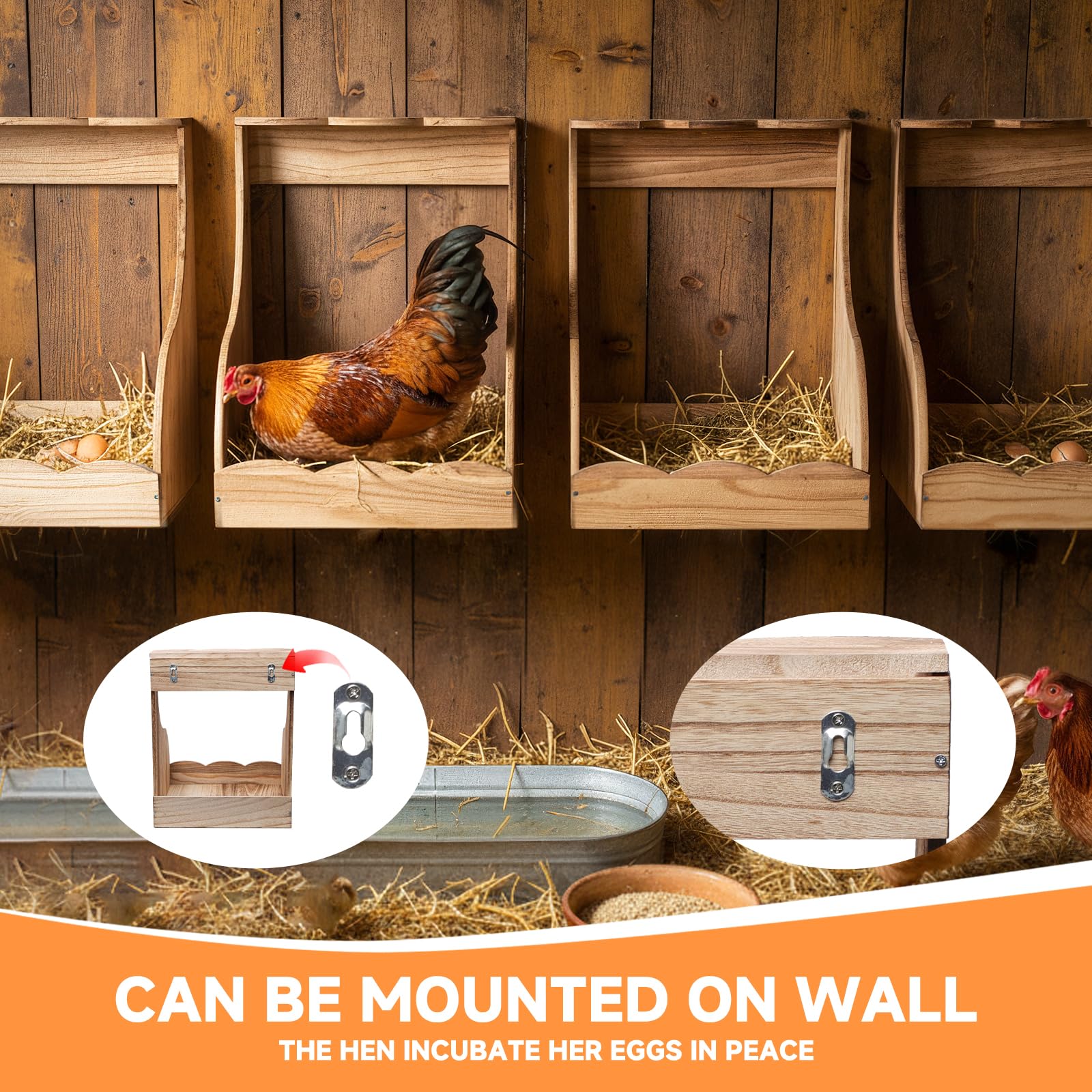 ATHCOHT solid wood construction offers durable, natural nesting habitat for your birds.