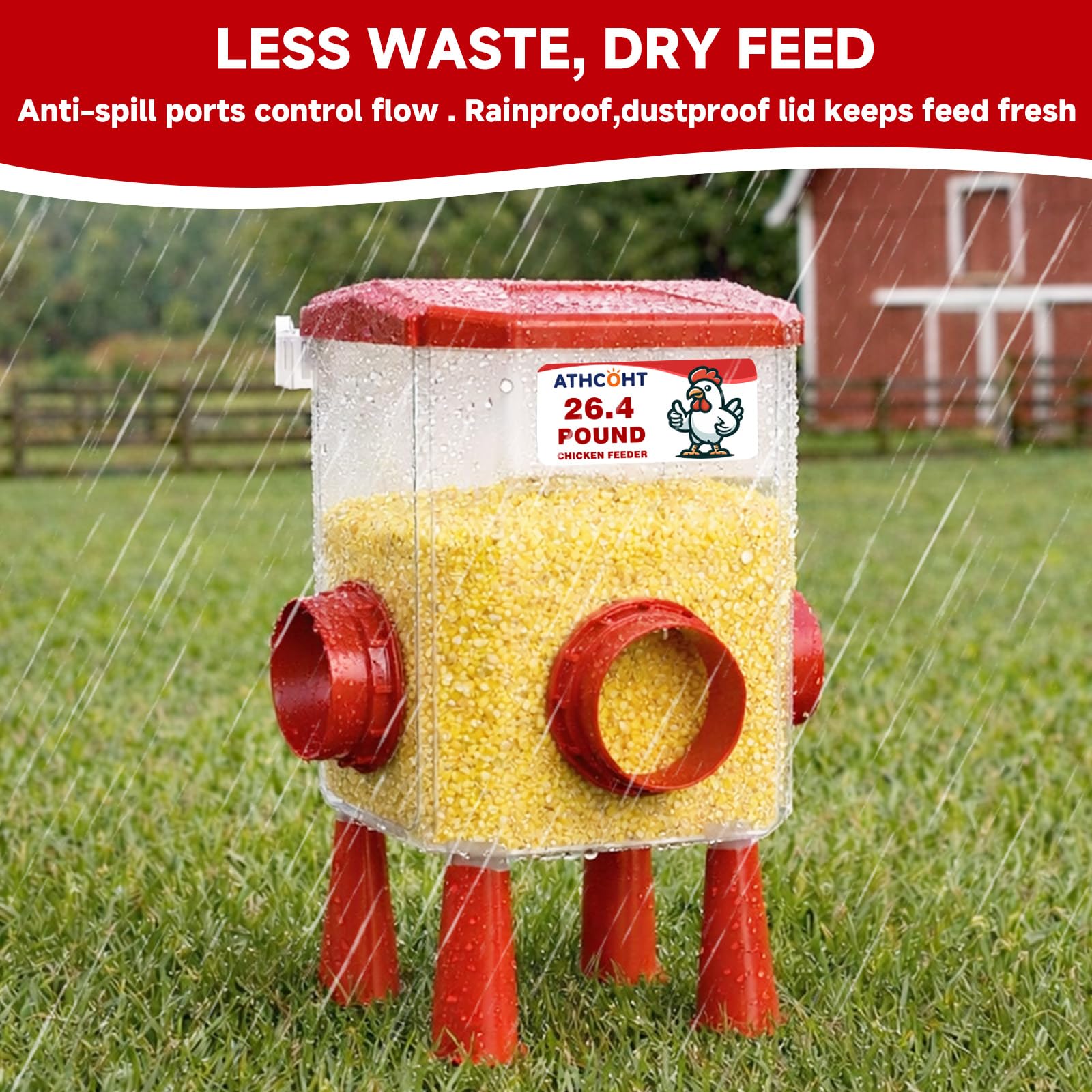 ATHCOHT no-waste feeding port design reducing spillover