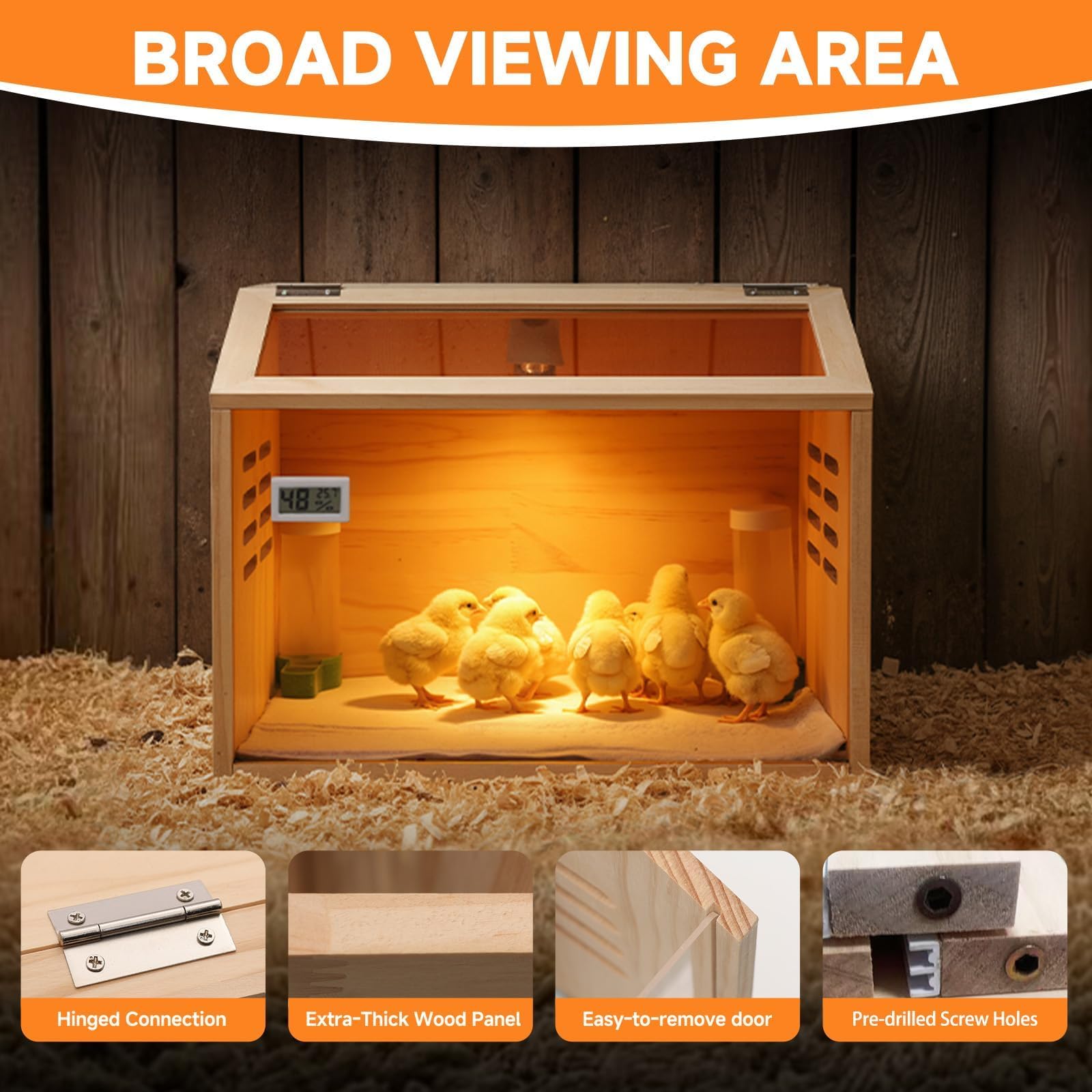 ATHCOHT Water-resistant care pad keeps the brooder clean and dry during daily use.