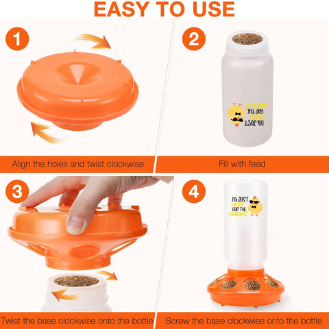 ATHCOHT universal poultry setup fits brooders, cages, and outdoor runs.