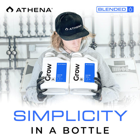 Athena Blended Grow A&B reservoir and tubing kept clean and clog-free.