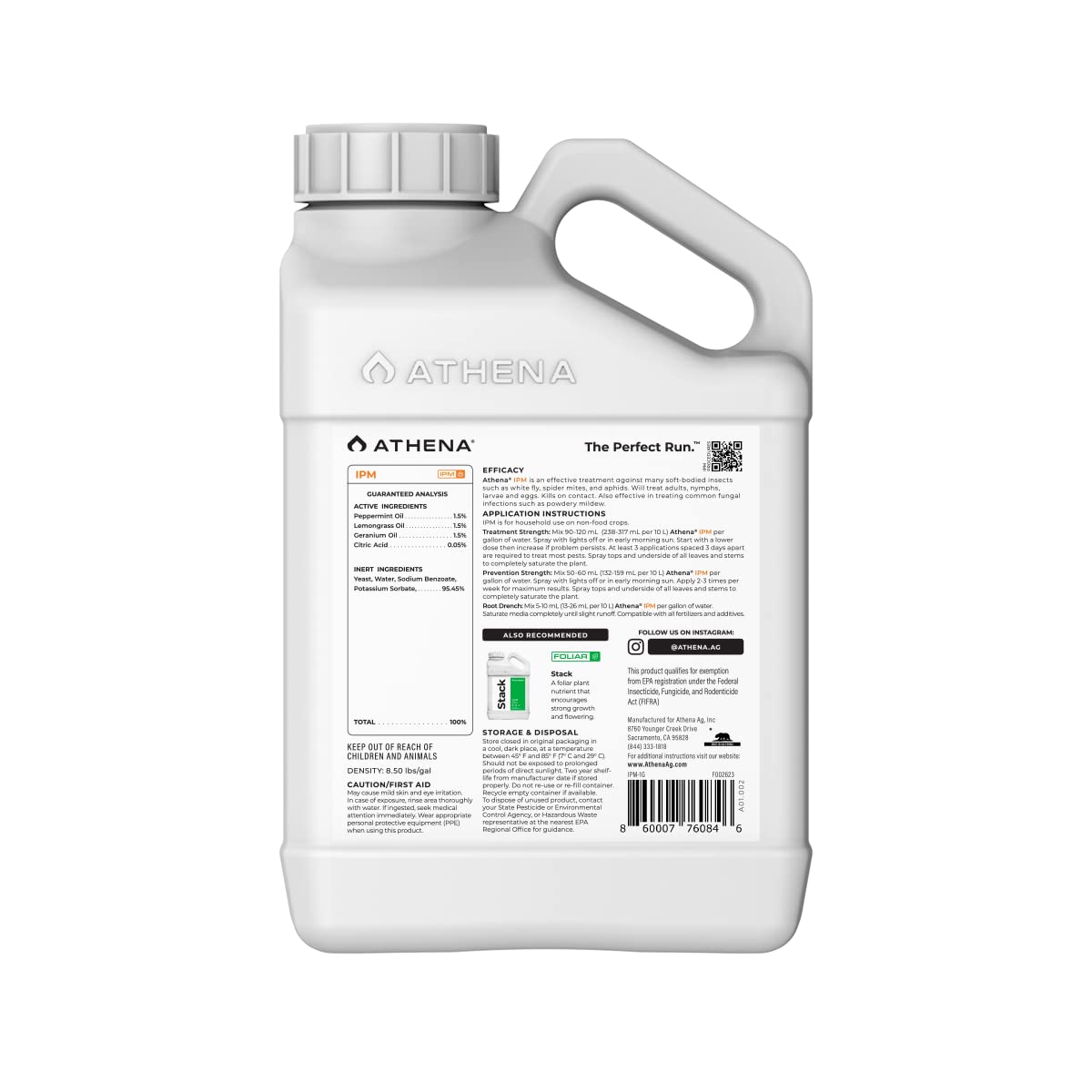 Athena IPM powdery mildew spray bottle treats mildew on contact