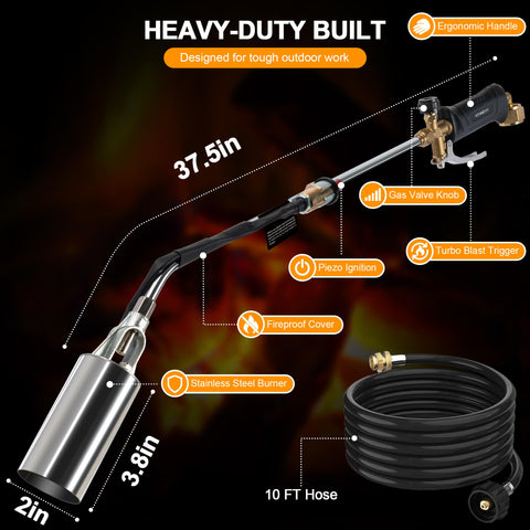 Athnevy multi-purpose torch suitable for ice, snow, and light maintenance.