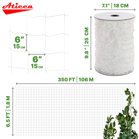 ATICCA Trellis Netting showing easy cut and wrap installation around a garden structure
