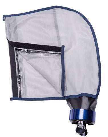 In-use view shows quick detach for debris removal.