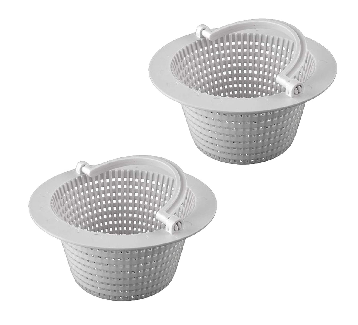 ATIE above-ground skimmer basket with handle ready for quick debris removal