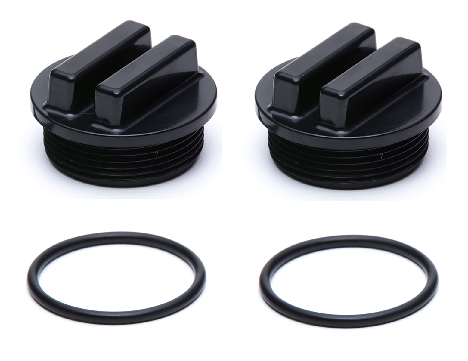 ATIE black 1-1/2 inch drain plug with O-ring for secure winterizing.