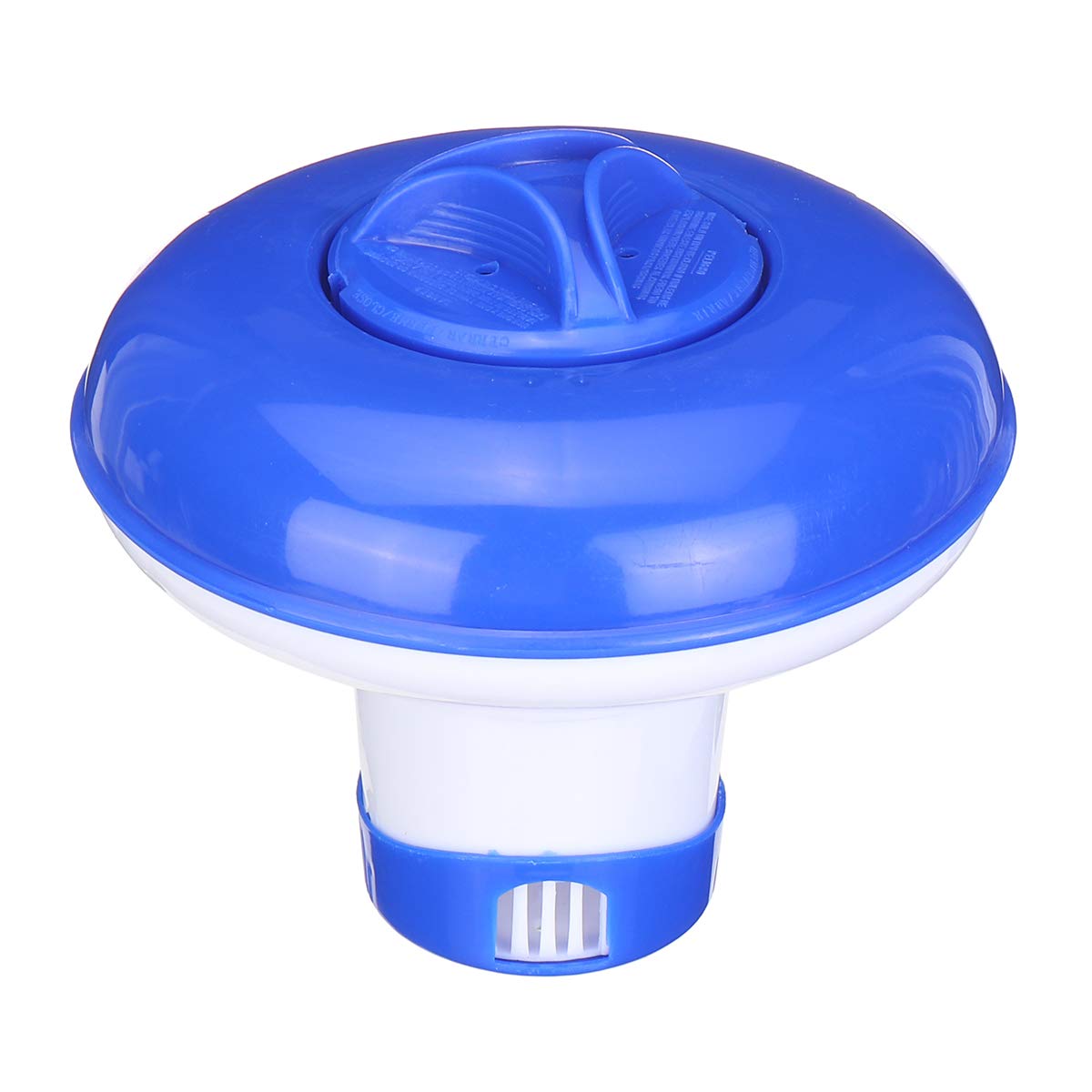 ATIE collapsible mini dispenser top view for easy placement in small pools.
