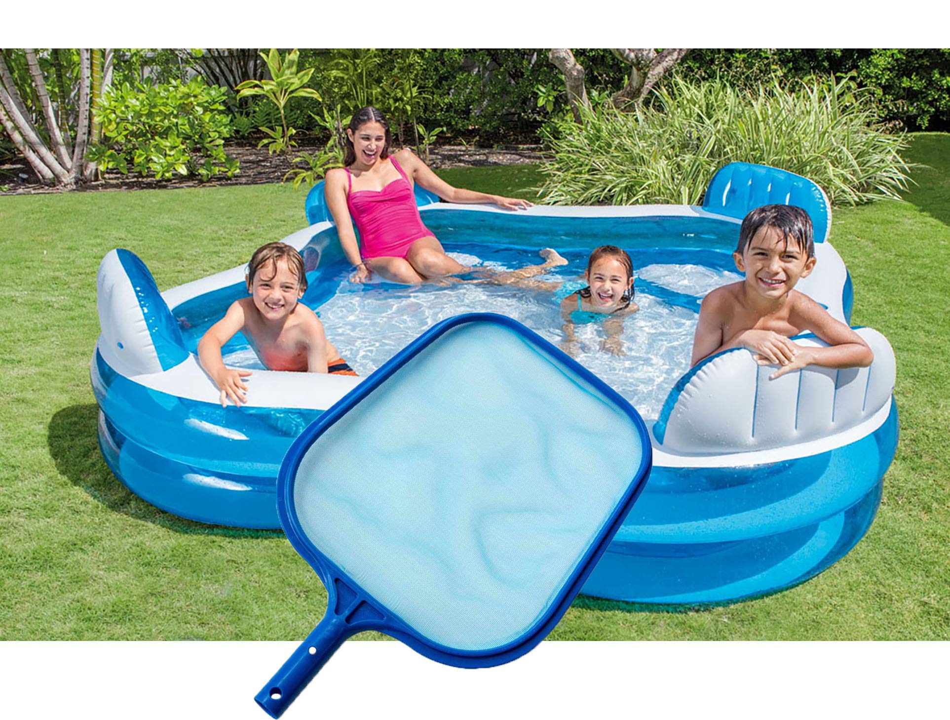 ATIE fine mesh leaf skimmer for hot tub — easy surface cleanup.