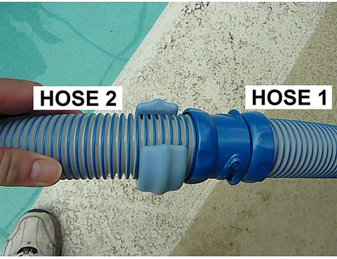 Hose weight on Zodiac Baracuda hose improving cleaner stability.