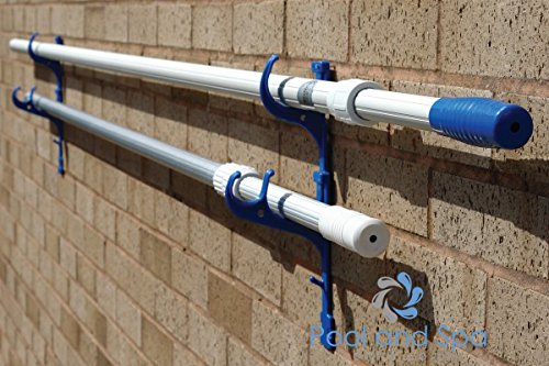 ATIE leaf skimmer holder mounted for easy garden tool access