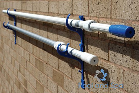 ATIE leaf skimmer holder mounted for easy garden tool access