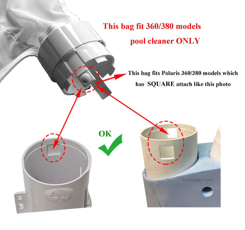 ATIE Polaris 360/380 replacement bag packaging shot highlights two-pack option.