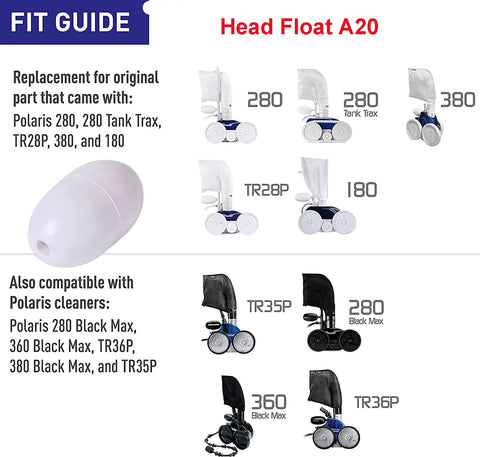 ATIE Polaris compatibility float ensures smooth operation across Polaris cleaners.