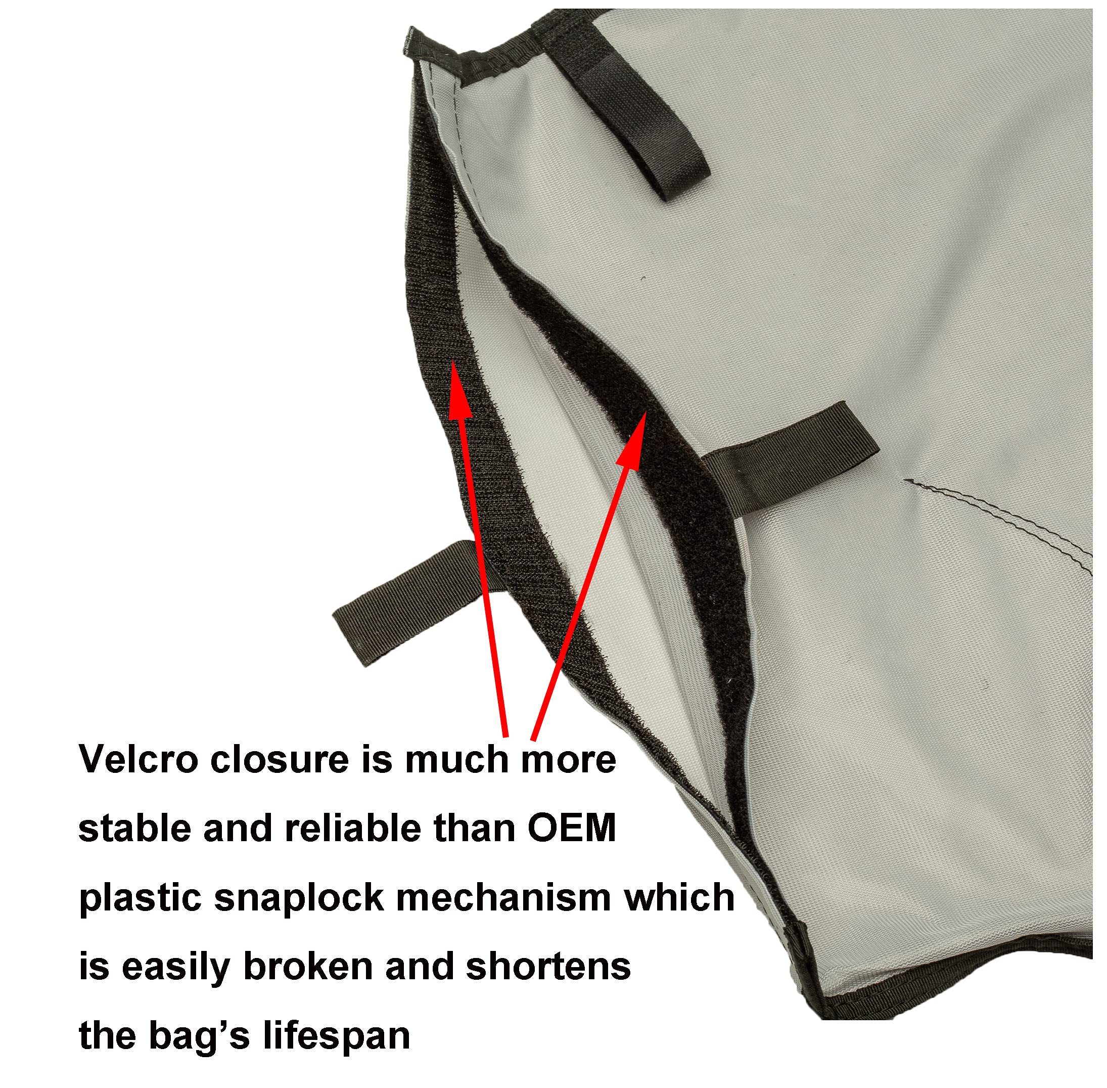 ATIE bag offers 50 percent larger capacity for sand and silt debris.