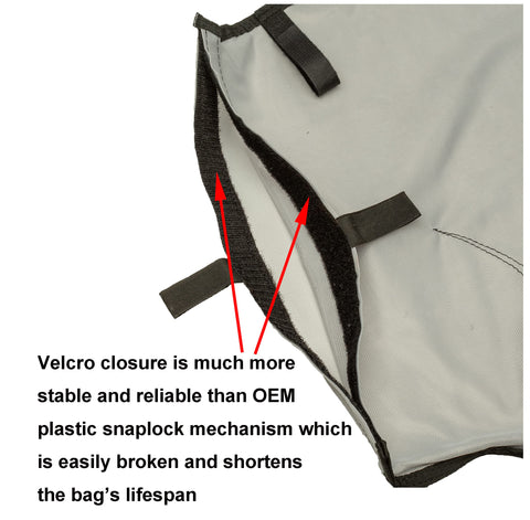 ATIE bag offers 50 percent larger capacity for sand and silt debris.