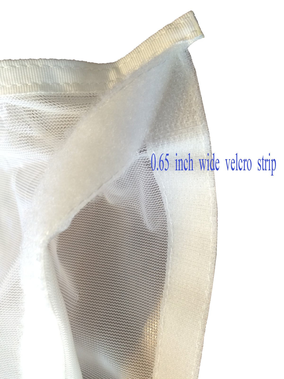 ATIE pool cleaner bag velcro opening close-up demonstrates secure attachment.