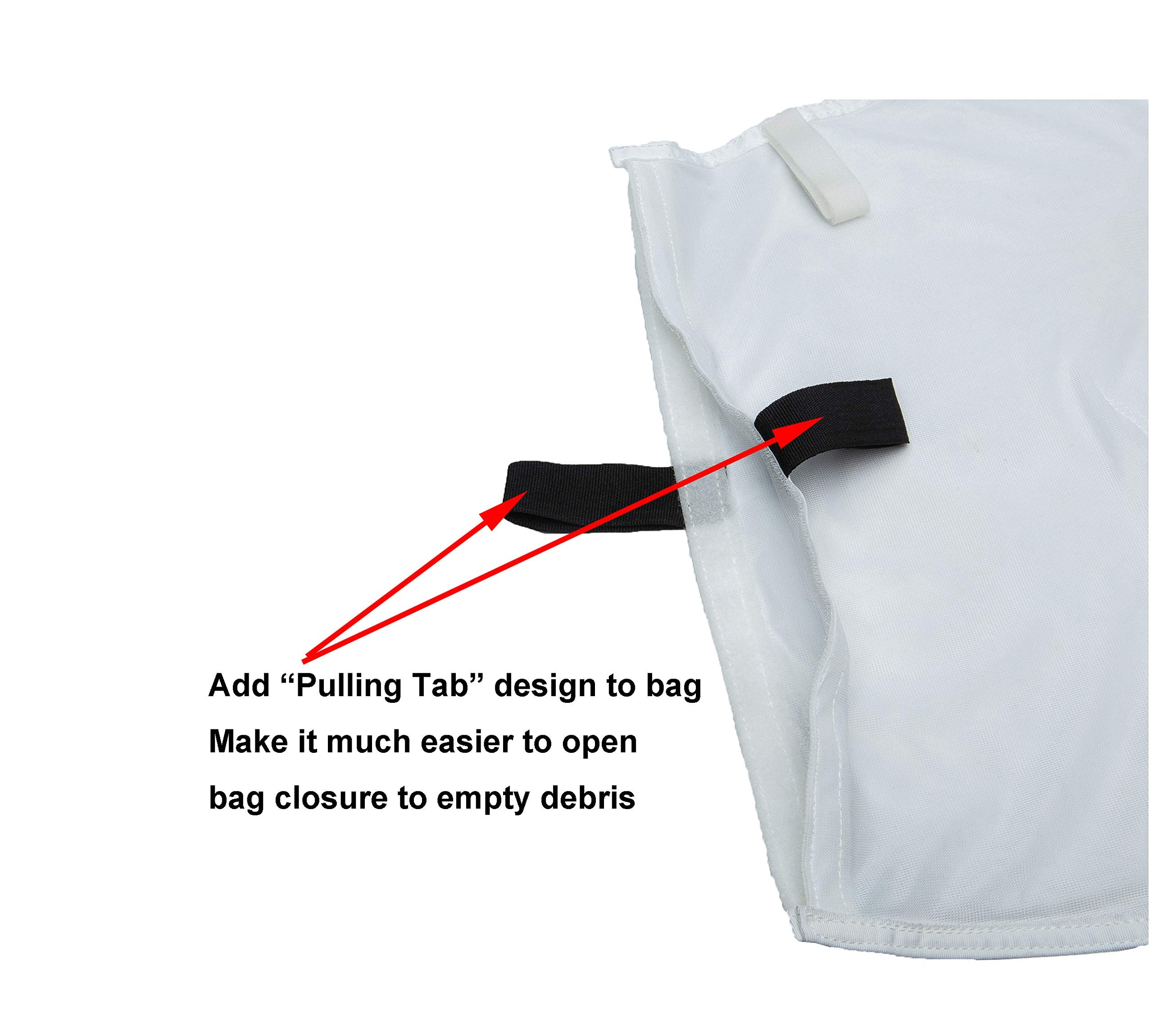 ATIE bag catches sand and fine debris effectively in mesh pocket