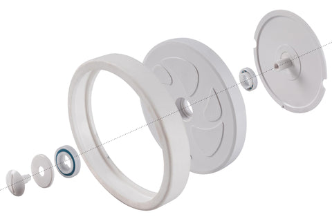 ATIE large wheel C6 assembly with tire C10 improves traction for Polaris 280 pool cleaner