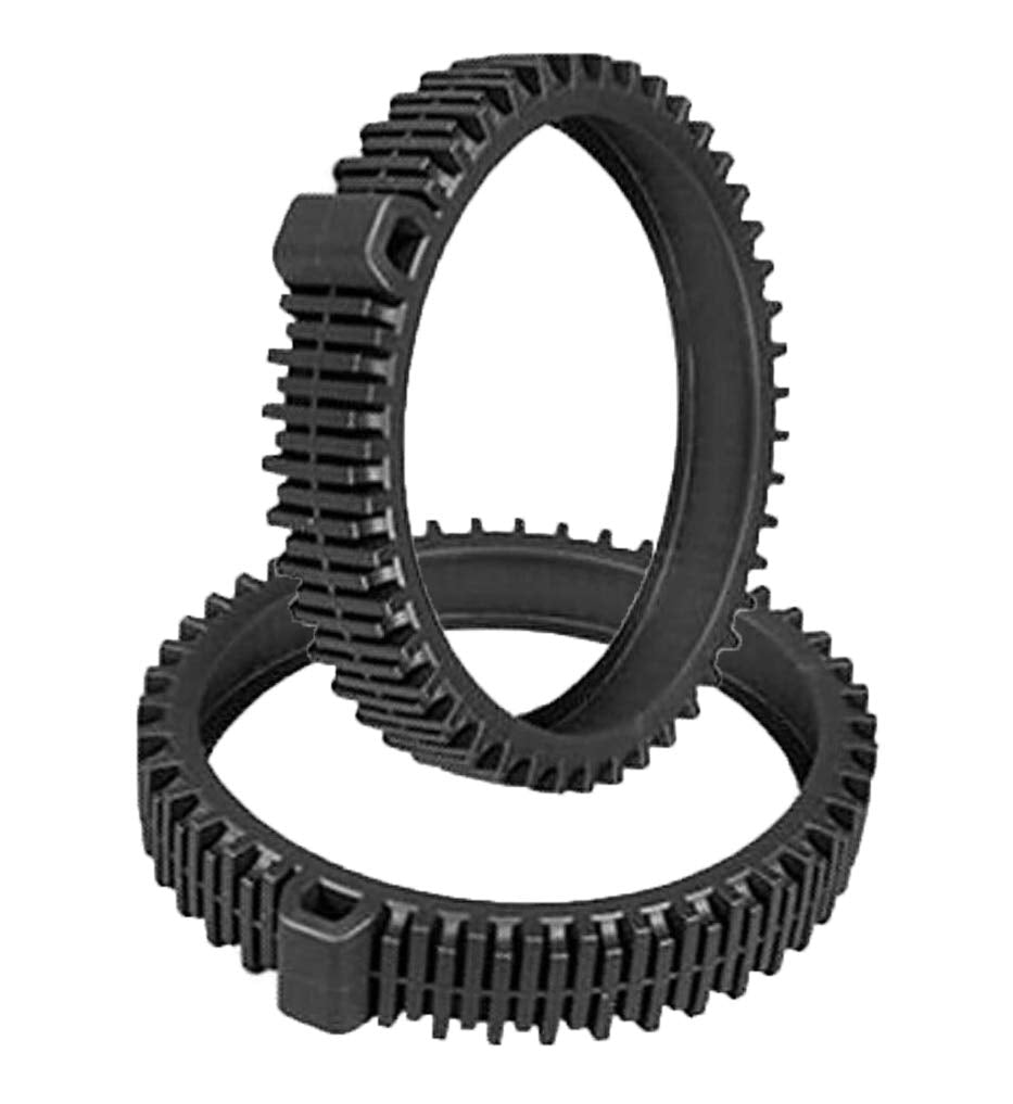 ATIE pool cleaner tire with large hump improves traction and prevents drain snagging