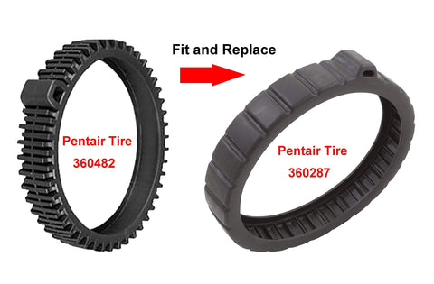 ATIE pool cleaner tire with ribbed tread for better grip on pool surfaces