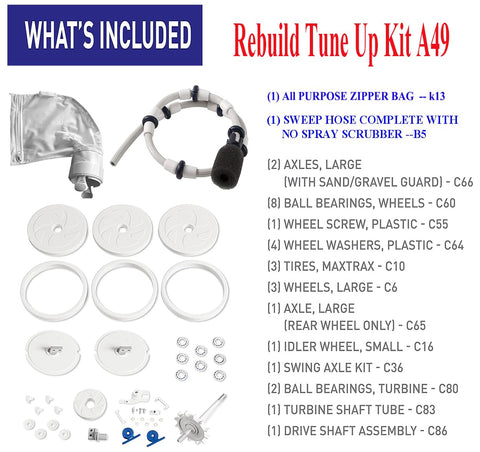 ATIE turbine bearings for Polaris tune-up kit for smoother operation and longer life