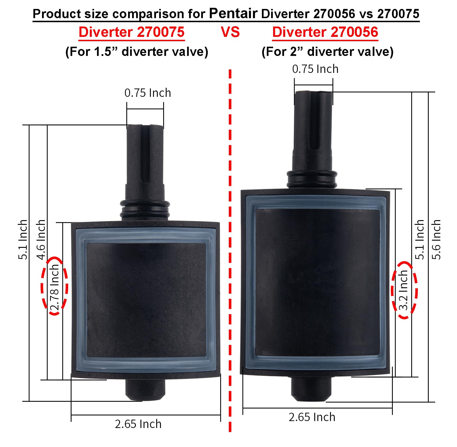ATIE pool diverter valve assembly contents reveal a complete kit with seals and knobs.