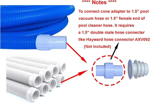 ATIE pool hose to skimmer adapter for versatile pool maintenance