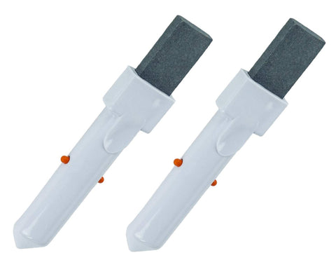 ATIE pool pumice stone with EZ-clip handle for easy rust and stain removal.