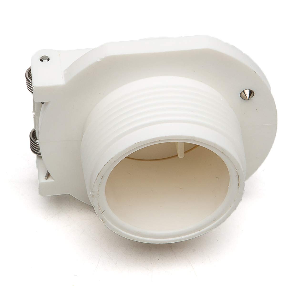 ATIE safety wall fitting with cover closed demonstrating secure enclosed suction port.