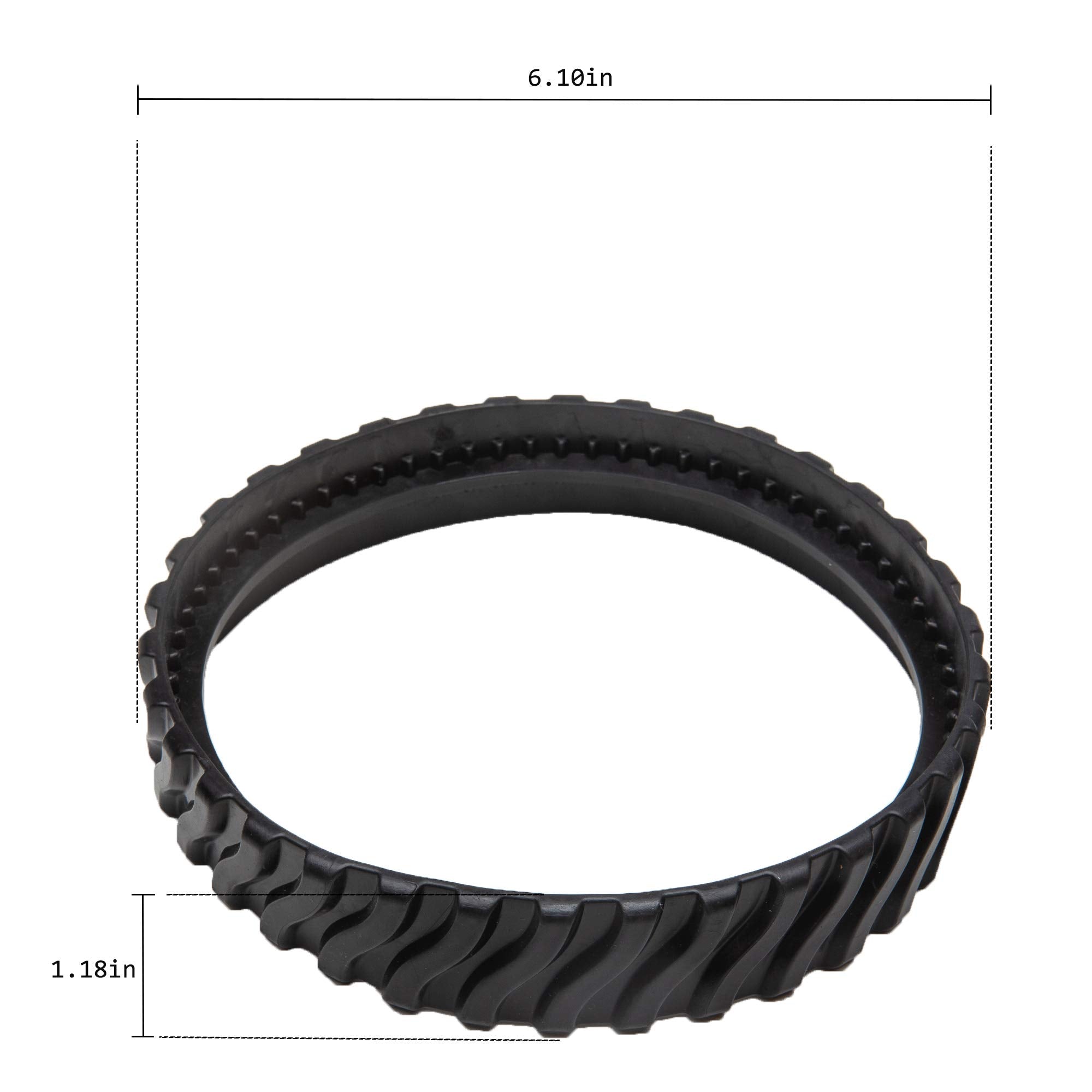ATIE tire track teeth close-up reveals wear indicators for replacement